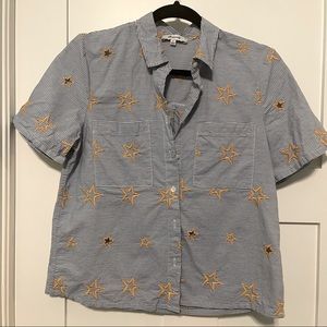 Madewell size small stars and strips top! Cutout stars placed throughout!